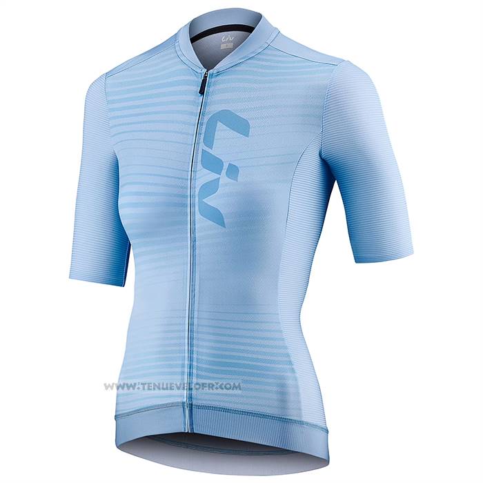 2023 Maillot Cyclisme Femme Liv Lumiere Bleu Manches Courtes Et  cuissard
